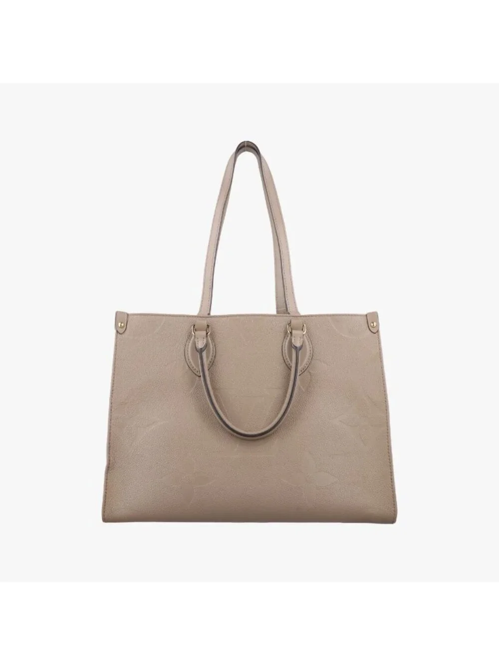 Louis Vuitton On The Go MM Beige Monogram Empreinte Tote